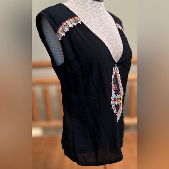 Idyllwind by Miranda Lambert Embroidered Boho Tank Top | Size S - Picture 3 of 8